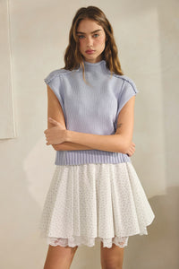 Seam Detail Sleeveless in Cloud Sky