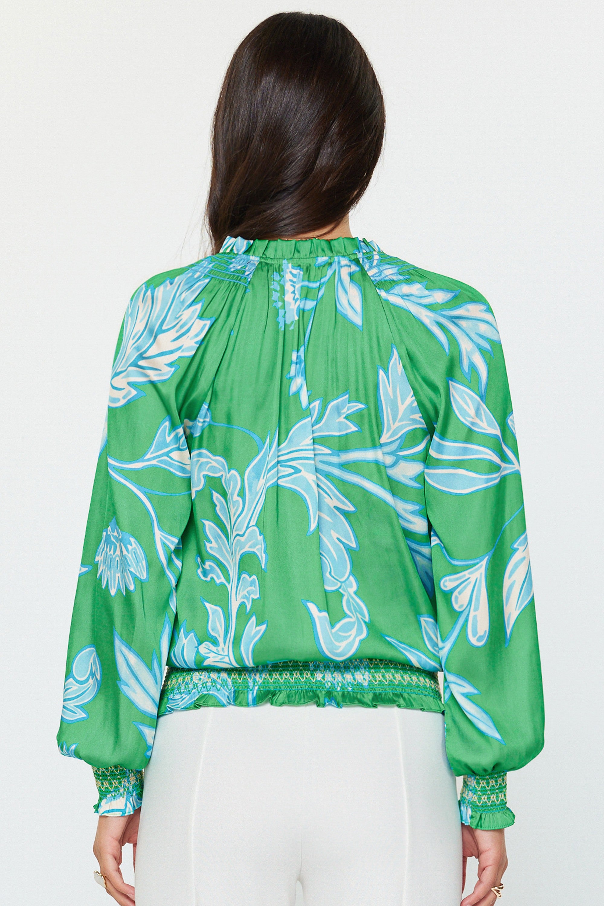 Spring Green Surplice Blouse