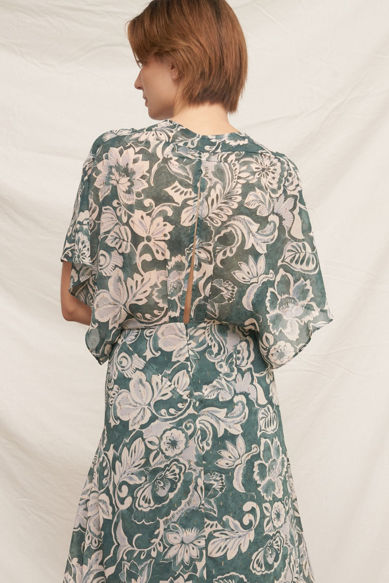 Happen Tonight Metallic Maxi Dress