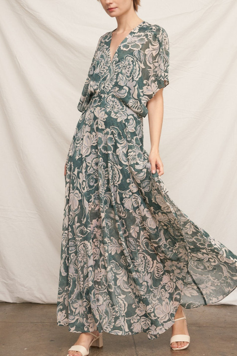 Happen Tonight Metallic Maxi Dress