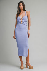 Santorini Cut Out Maxi Dress in Lavendar