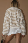 Faux Fur Zip Front Bomber jacket