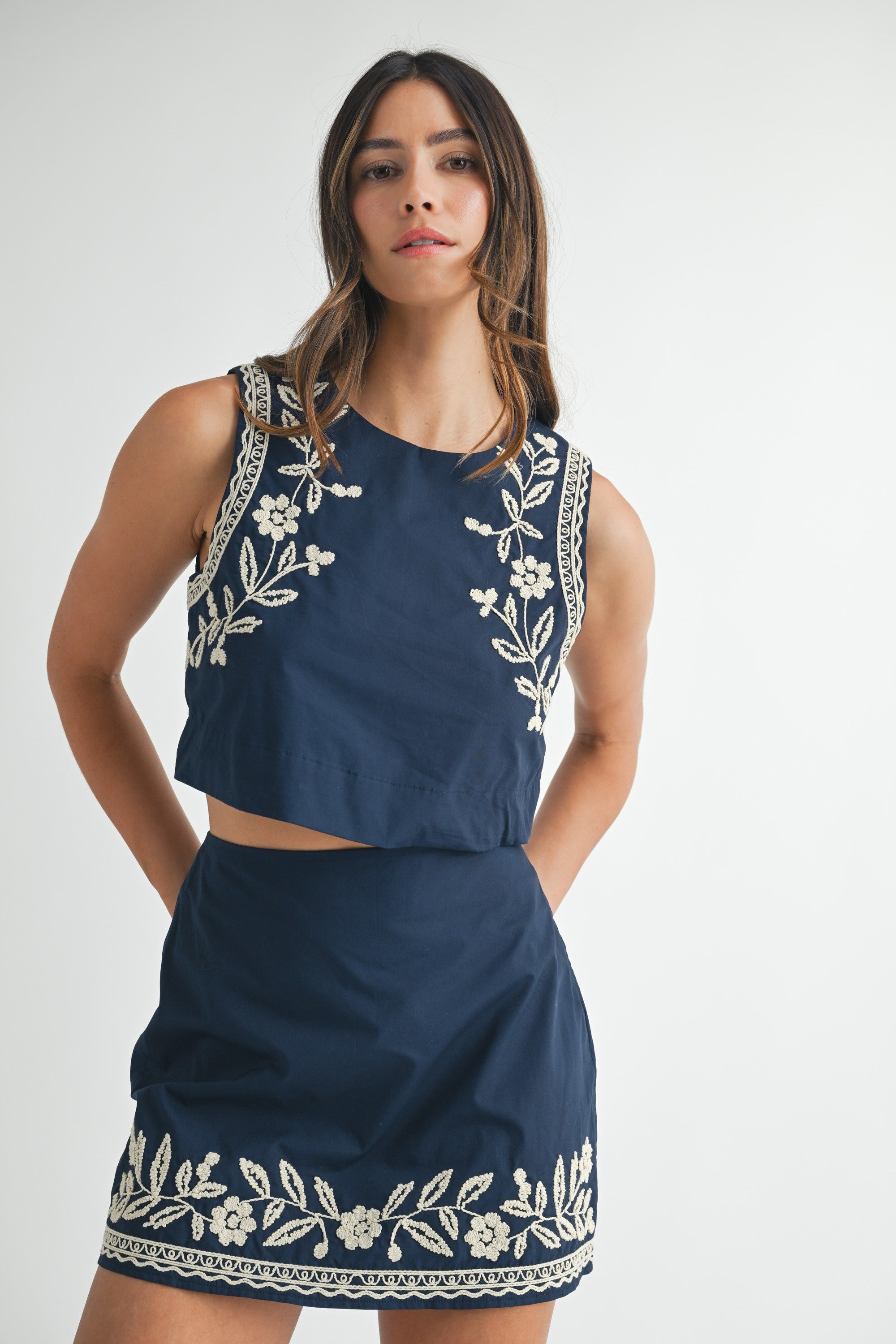 Simply Navy Two Piece Set