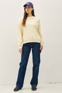Garment Dyed Ultra Soft Sweatshirt in Butter