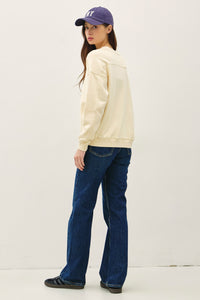 Garment Dyed Ultra Soft Sweatshirt in Butter