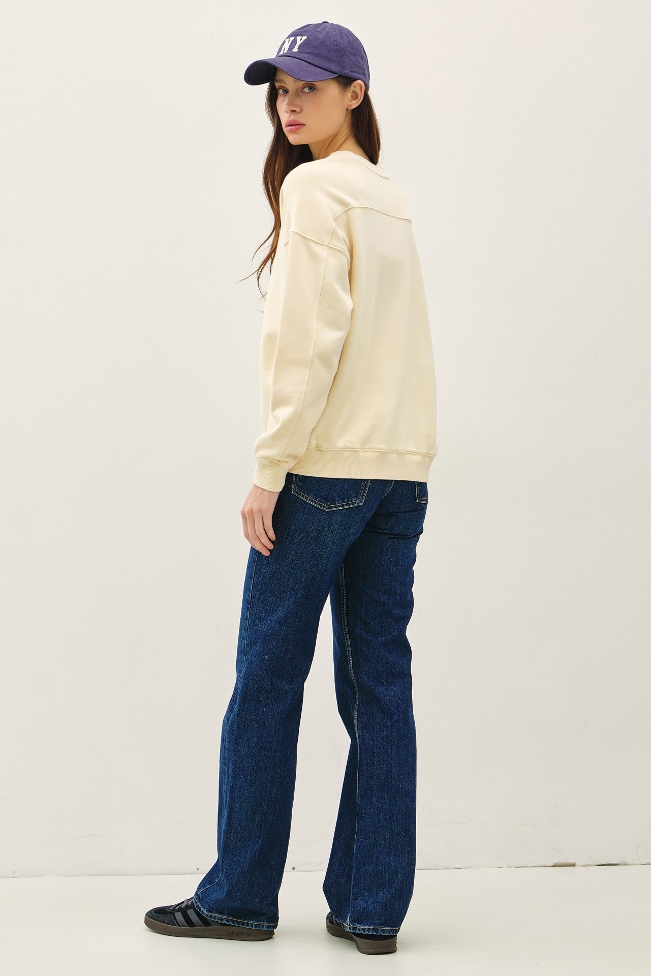 Garment Dyed Ultra Soft Sweatshirt in Butter