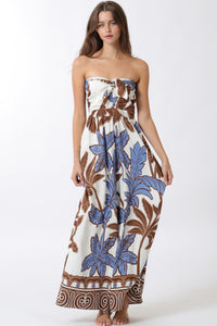 Golden Hour Tropical Wide Leg Jumpsuit