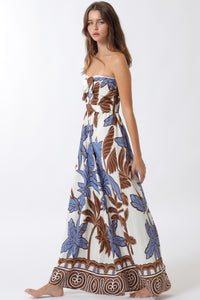 Golden Hour Tropical Wide Leg Jumpsuit