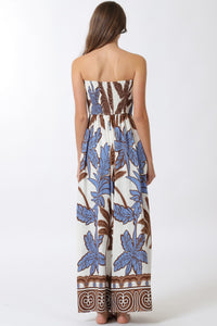 Golden Hour Tropical Wide Leg Jumpsuit