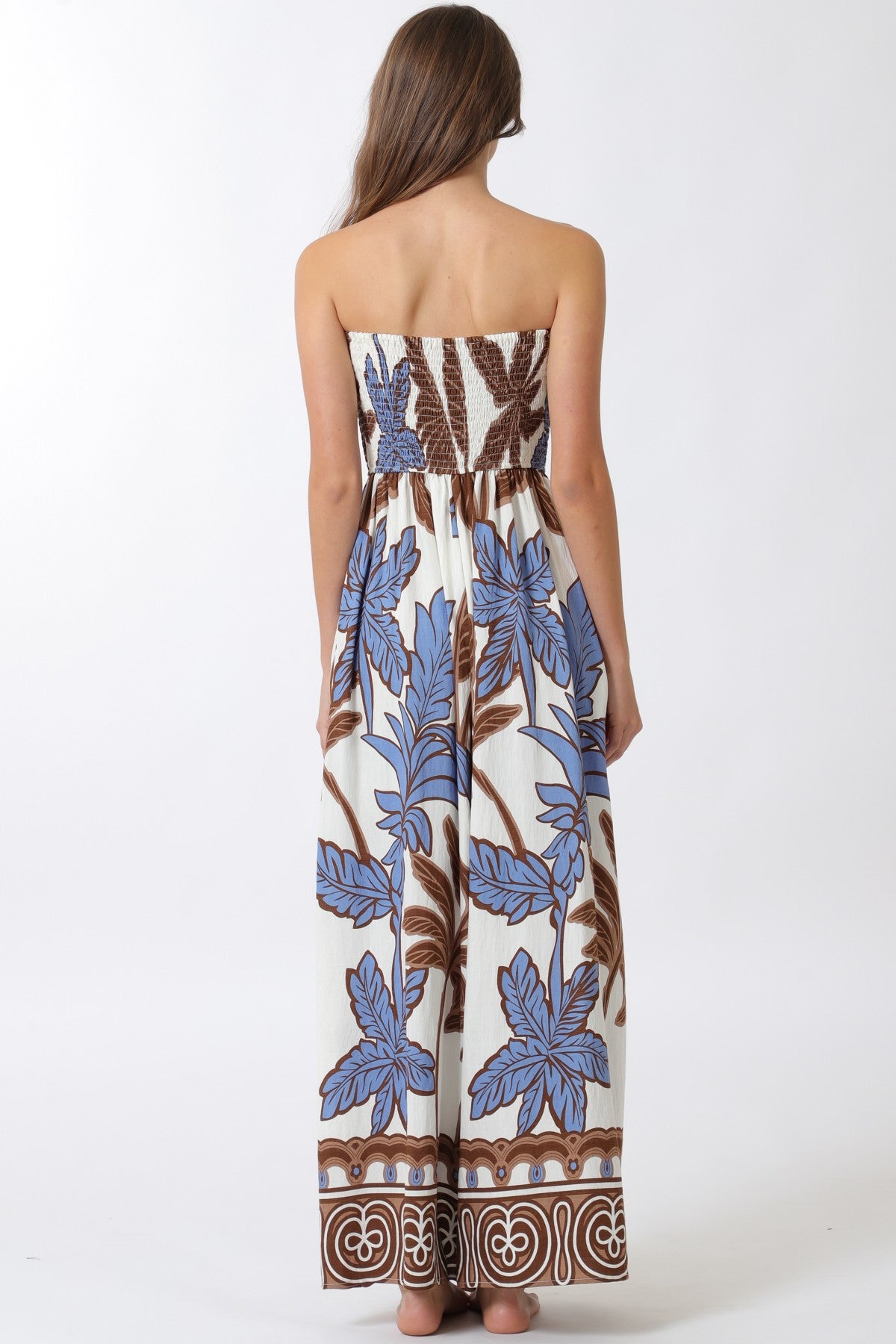 Golden Hour Tropical Wide Leg Jumpsuit