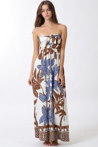 Golden Hour Tropical Wide Leg Jumpsuit