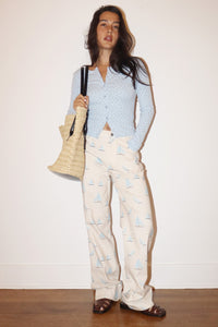 Sailboat Print Pants