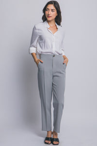 Classic Linen Button Down Top in White