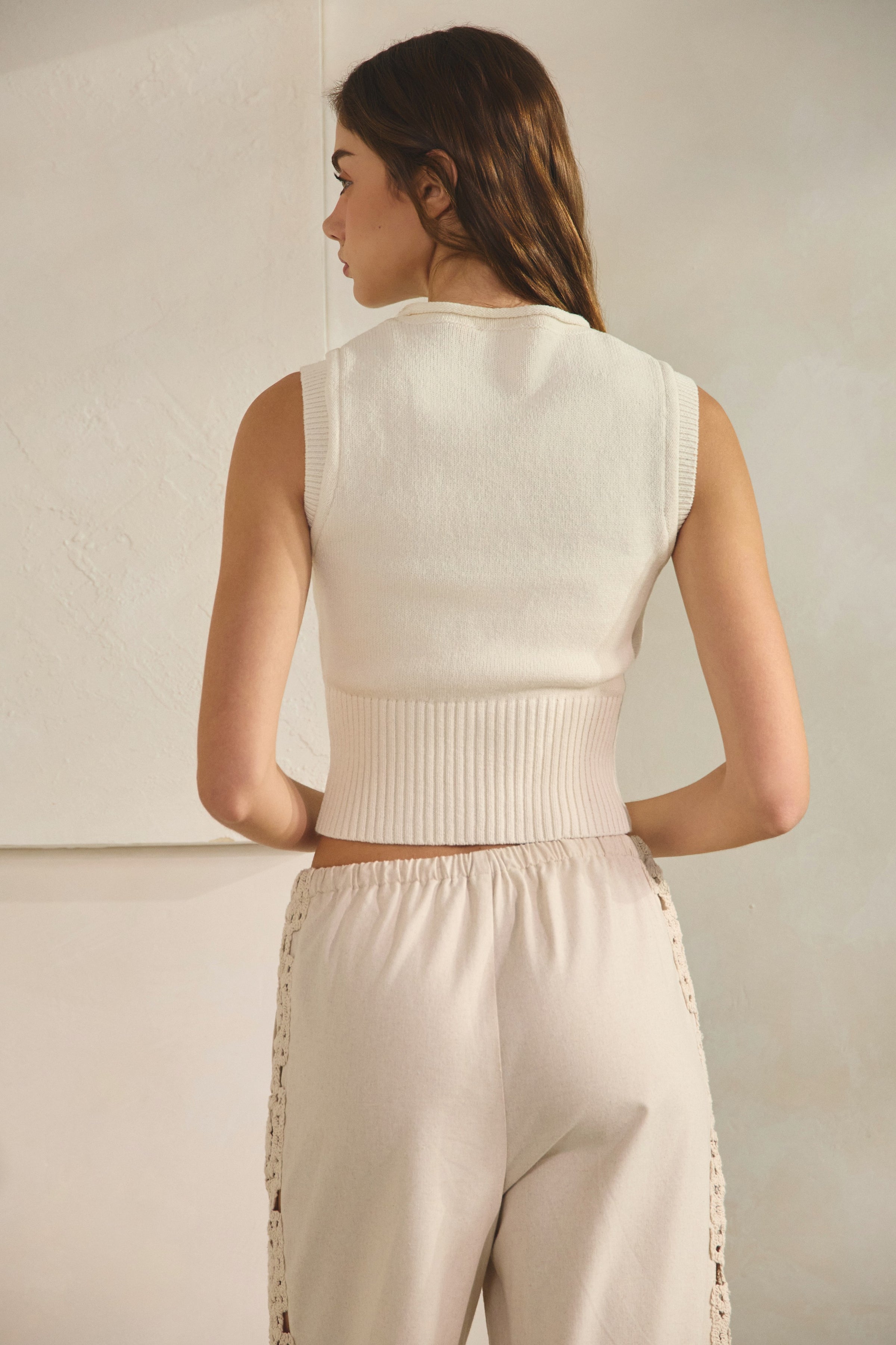 Roll Neck Sweater Vest