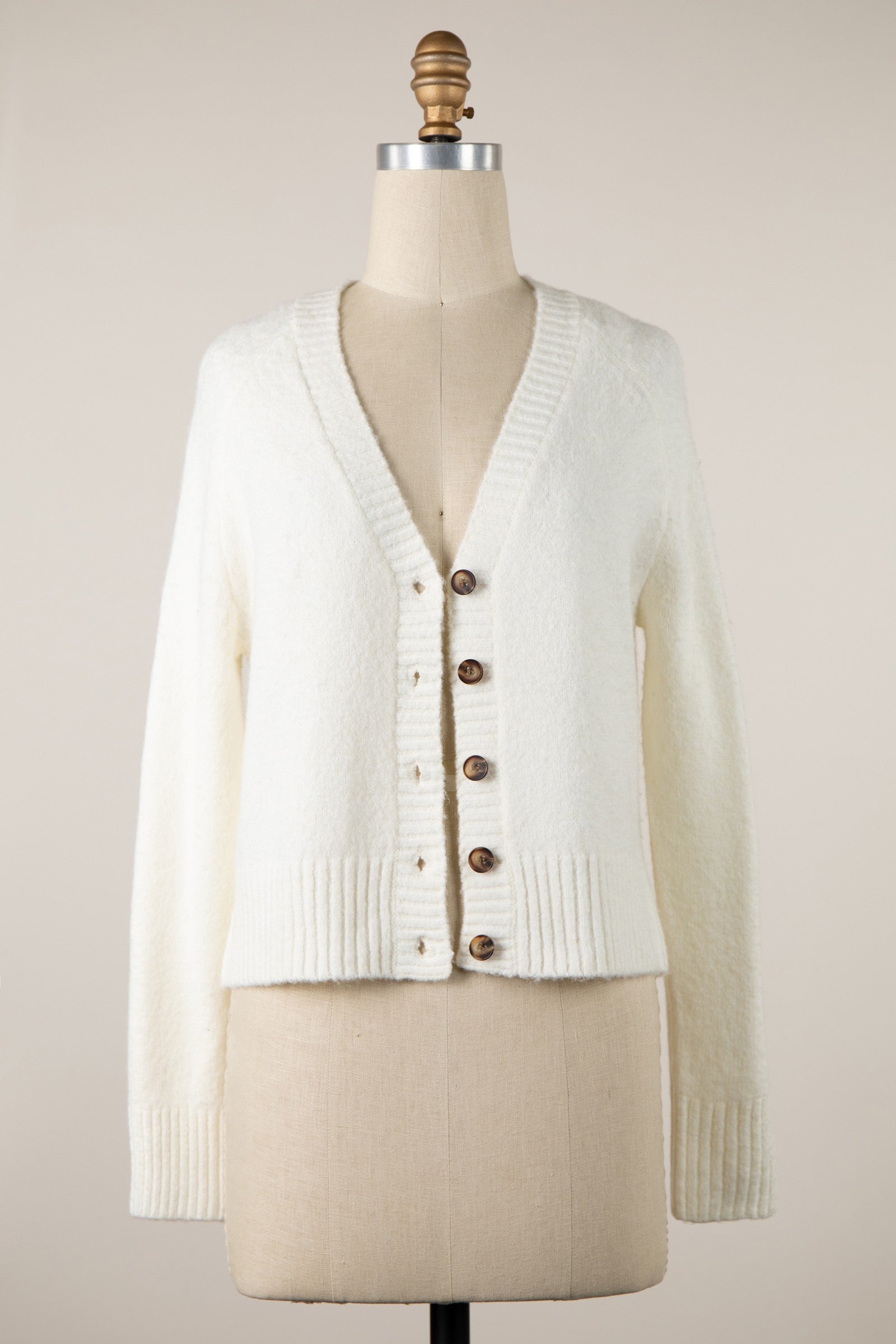 Soft Button Front Cardigan