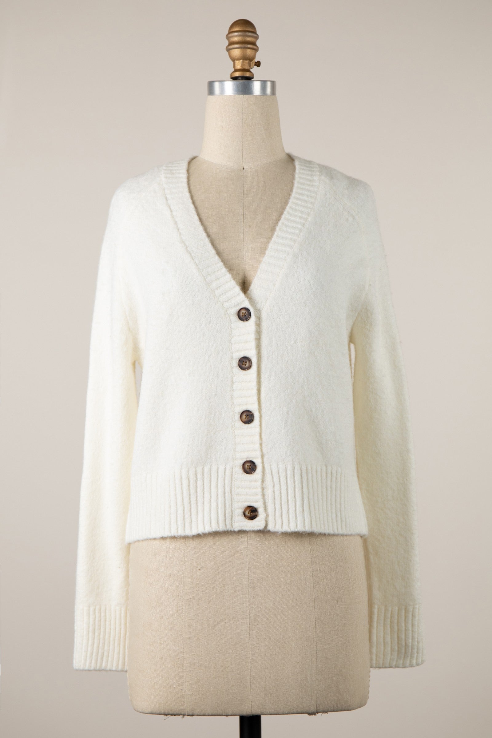 Soft Button Front Cardigan
