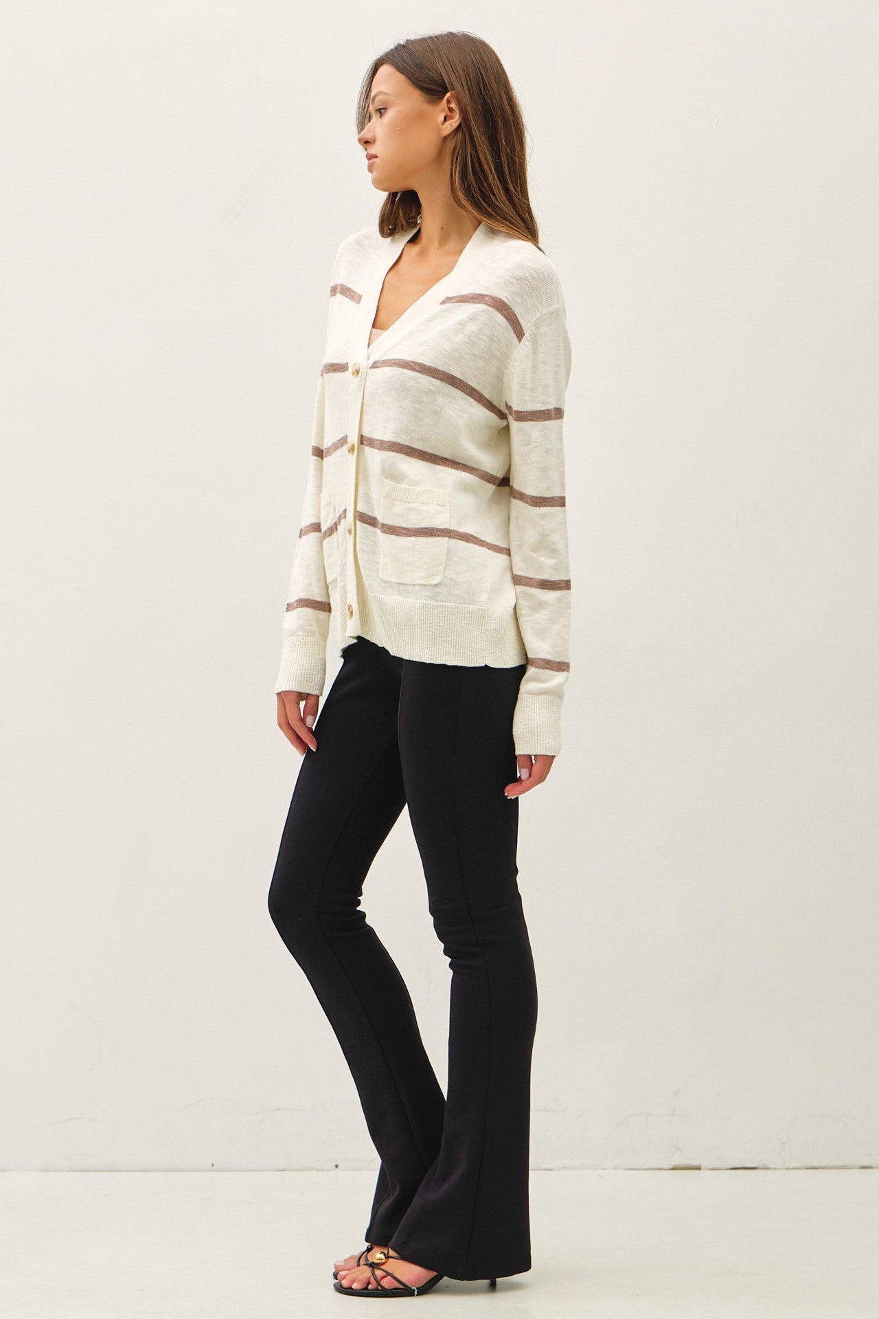 Mocha Stripe Cardi