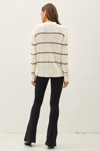 Mocha Stripe Cardi