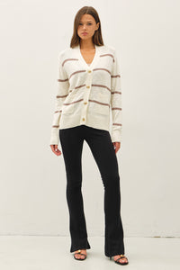 Mocha Stripe Cardi