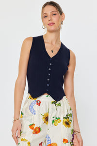 Emily Sweater Vest in Navy
