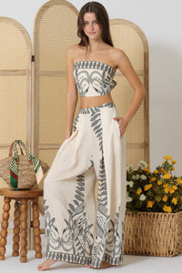 Tulum Tube Top & Wide Leg Pants Set