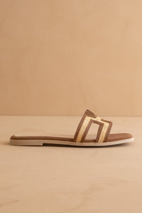 Ava H Strap Raffia Sandal