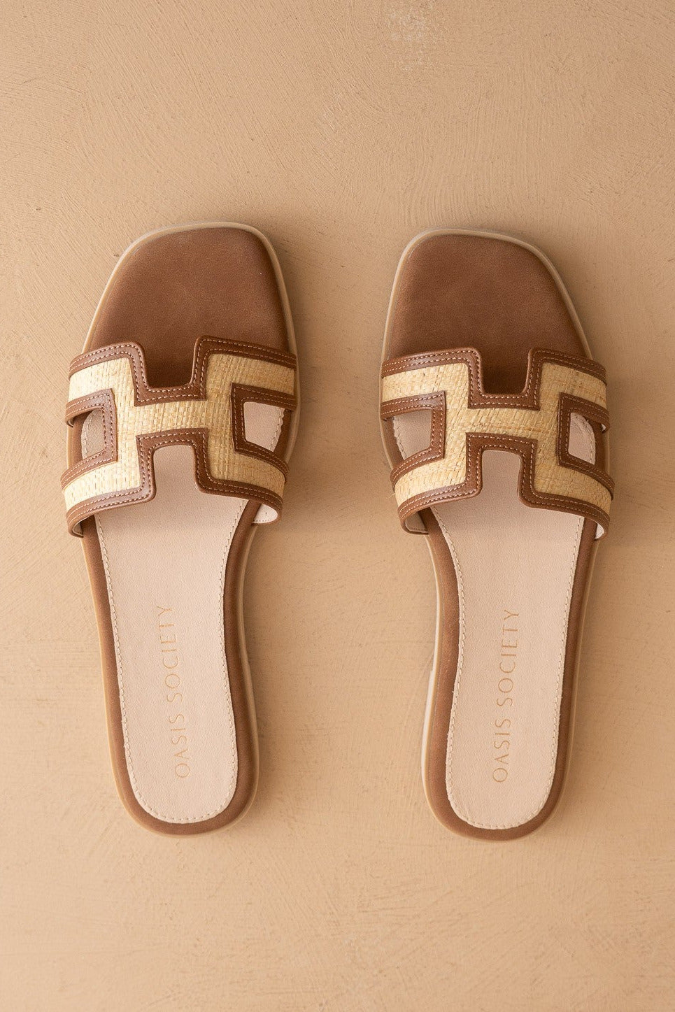 Ava H Strap Raffia Sandal