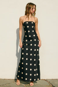 Star Struck Strapless Polka Dot Dress