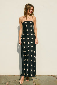 Star Struck Strapless Polka Dot Dress