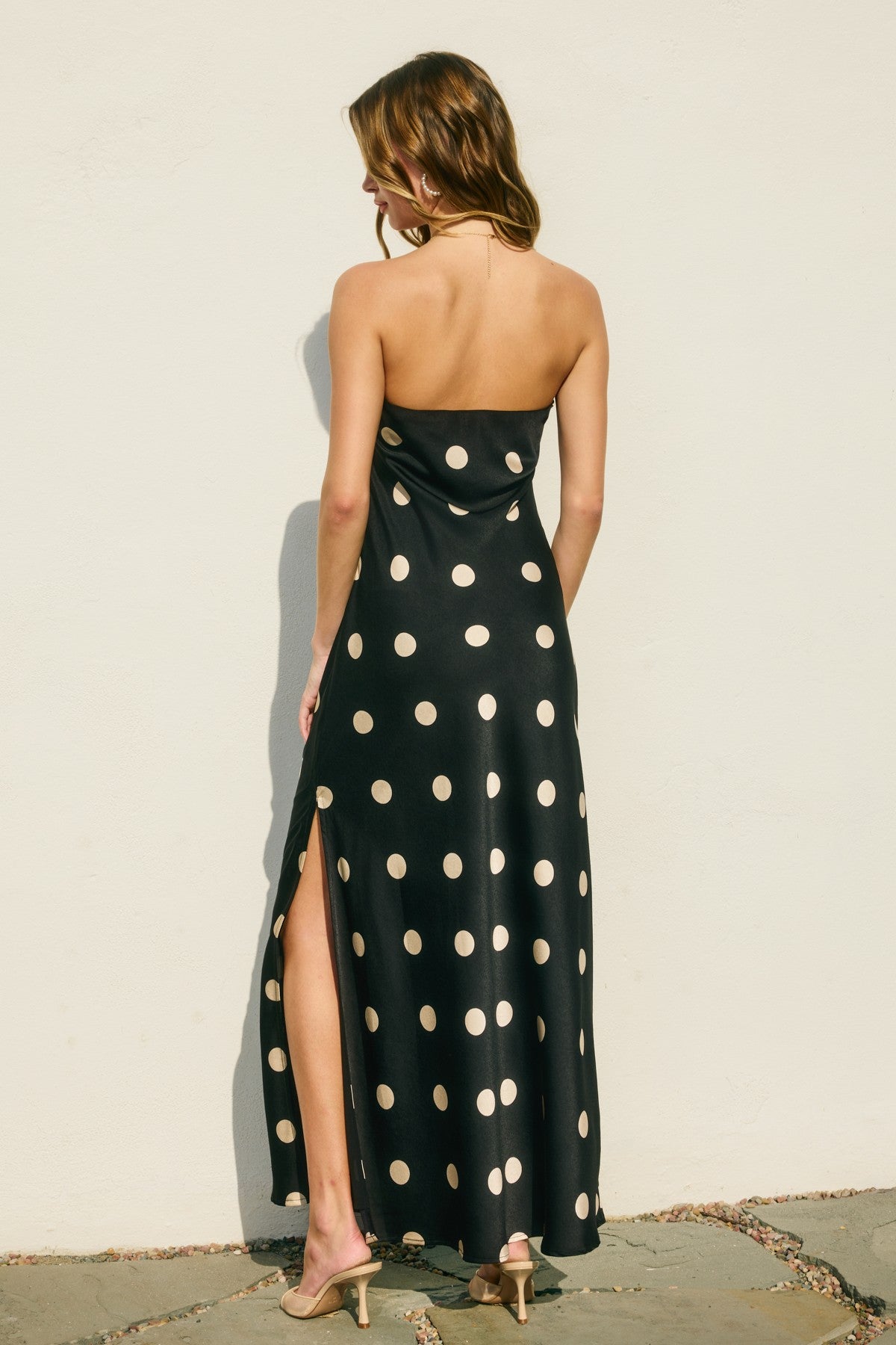 Star Struck Strapless Polka Dot Dress