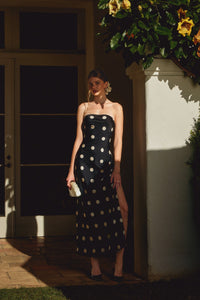 Star Struck Strapless Polka Dot Dress