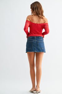 Classic Denim Skort in Dark Denim