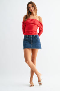 Classic Denim Skort in Dark Denim