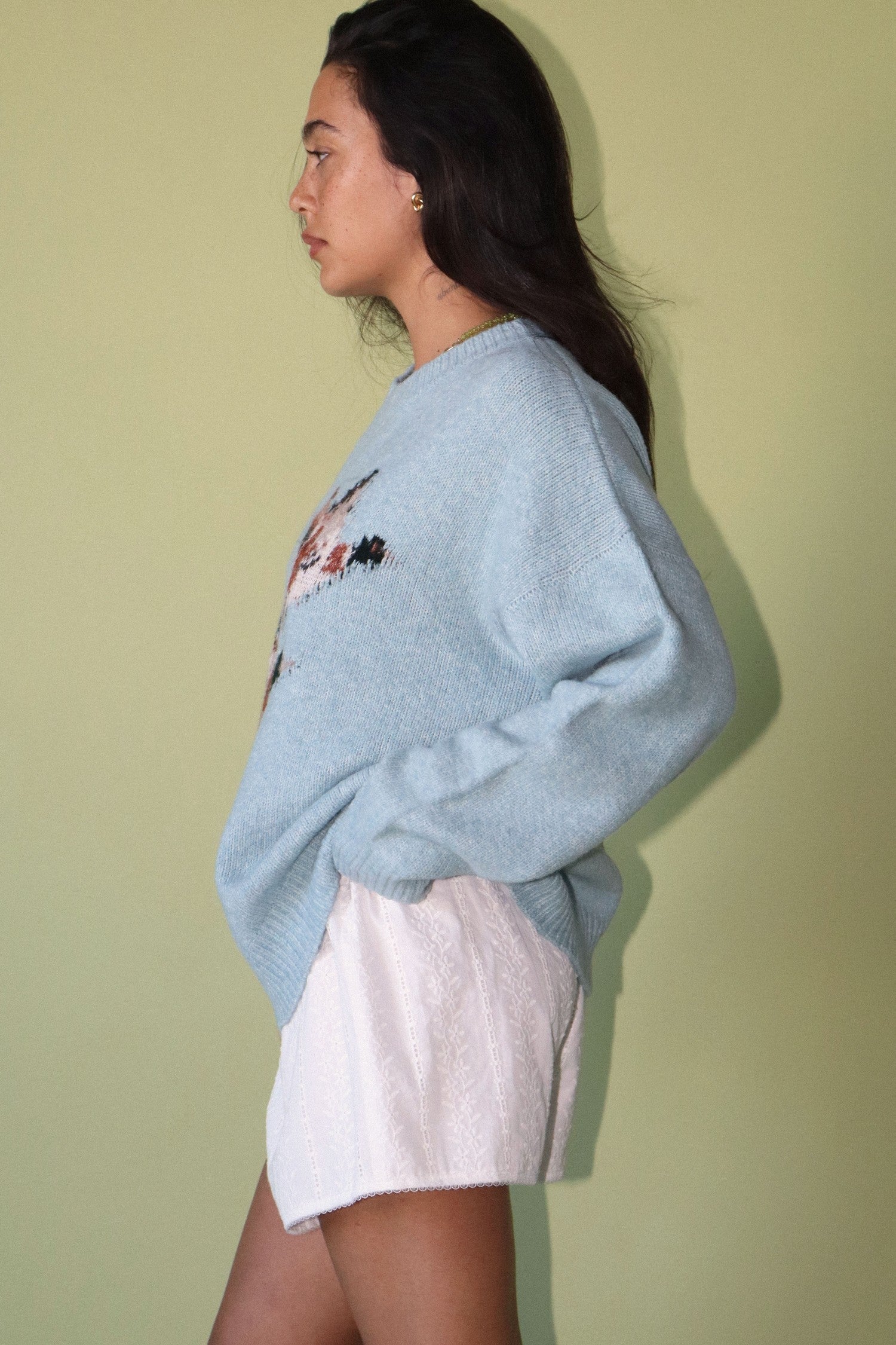 Flying Duck Sweater in Light Blue