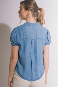Tencel Puff Sleeve Top