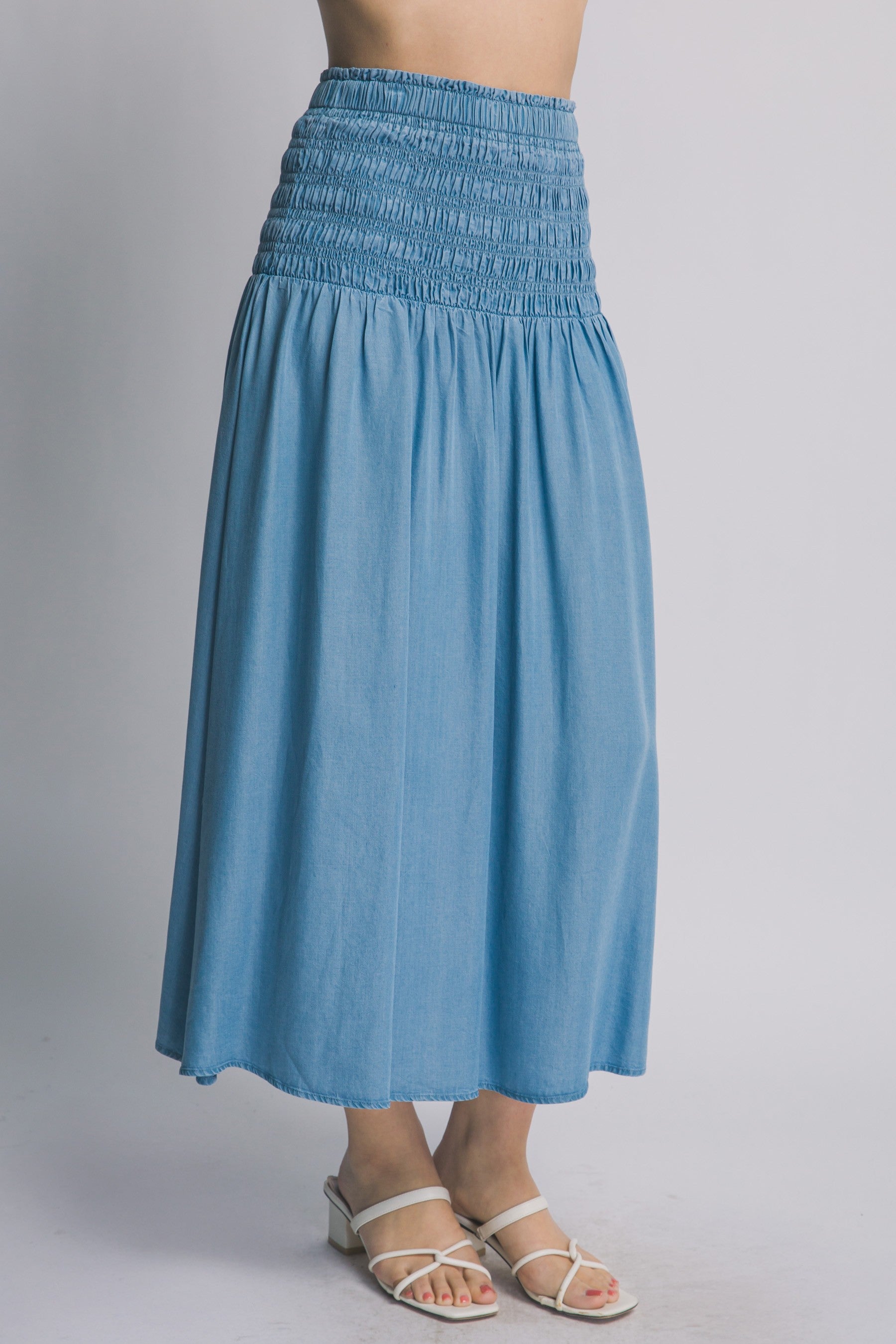 Smocked Waist Skirt MORE COLORS