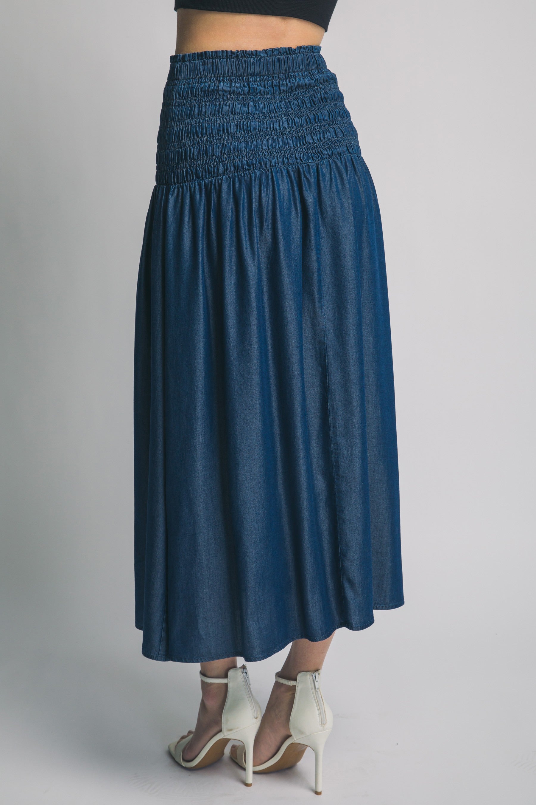 Smocked Waist Skirt MORE COLORS