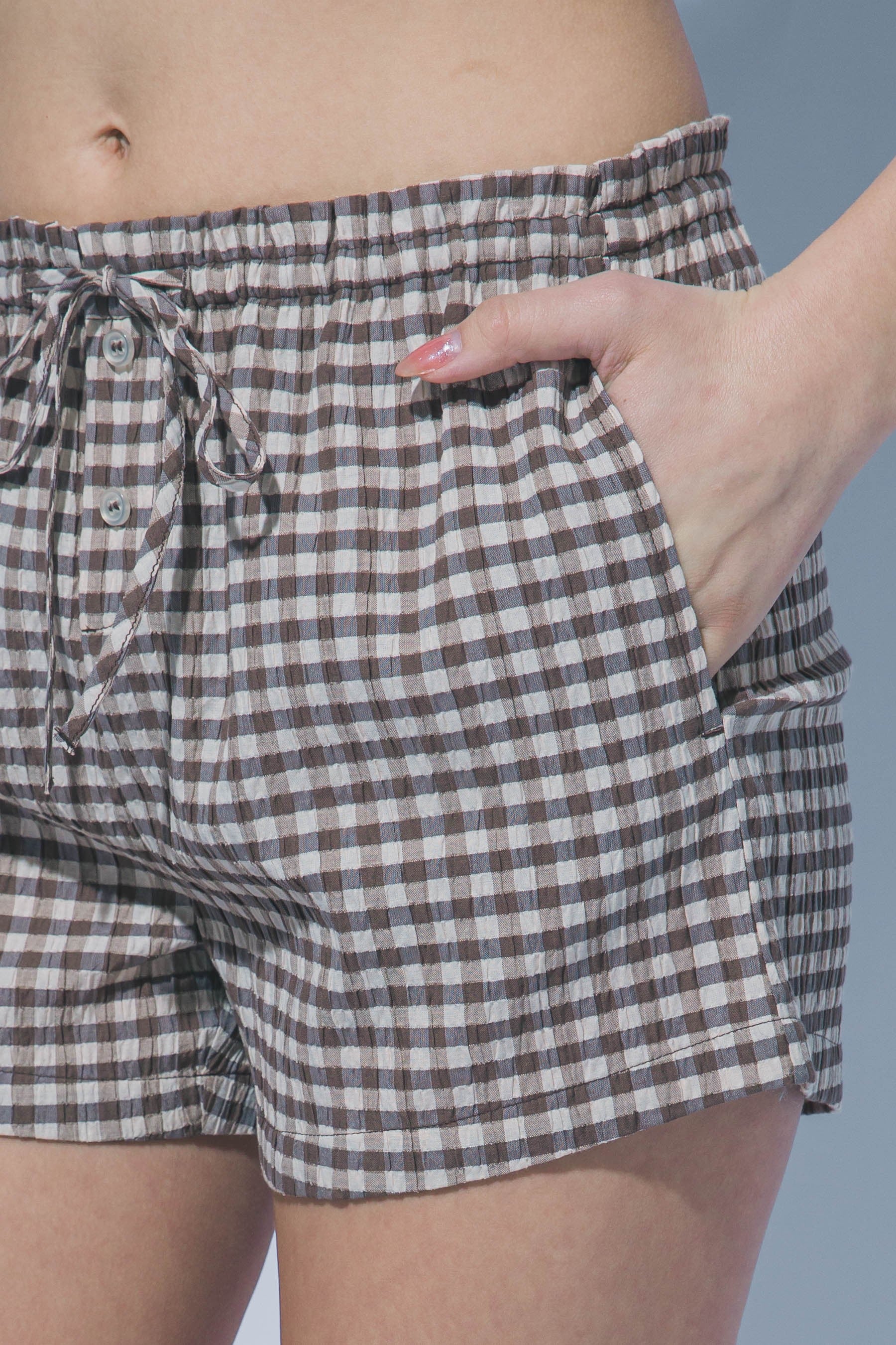 Drawstring Gingham Shorts MORE COLORS