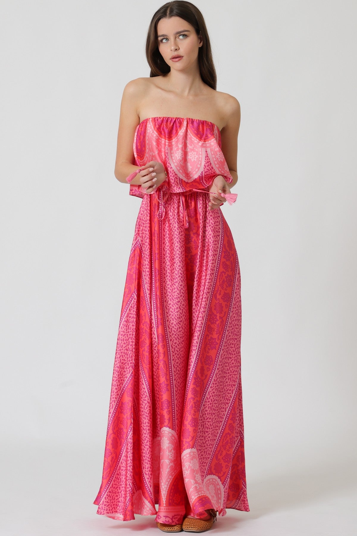 Marakesh Ruffle Tube Maxi Dress