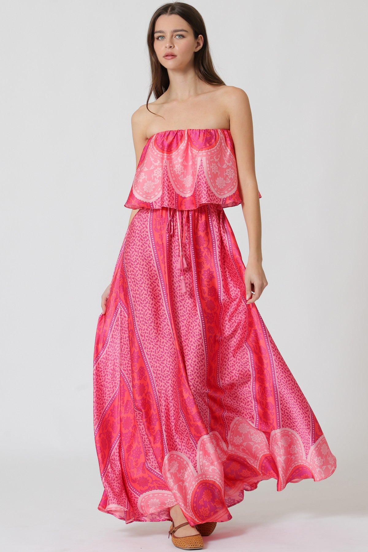 Marakesh Ruffle Tube Maxi Dress