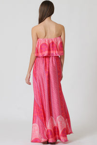 Marakesh Ruffle Tube Maxi Dress