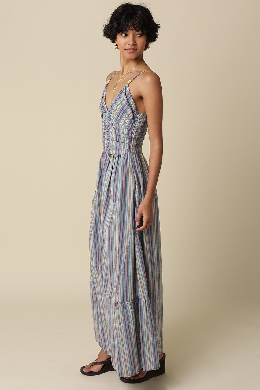 Enya Striped Maxi Dress