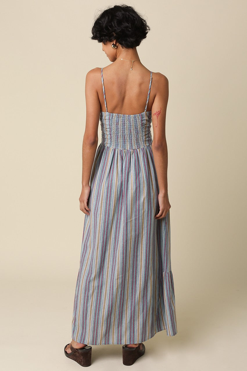 Enya Striped Maxi Dress