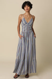 Enya Striped Maxi Dress