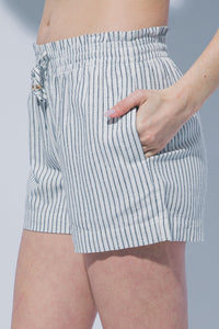 Linen Blend Striped Shorts MORE COLORS