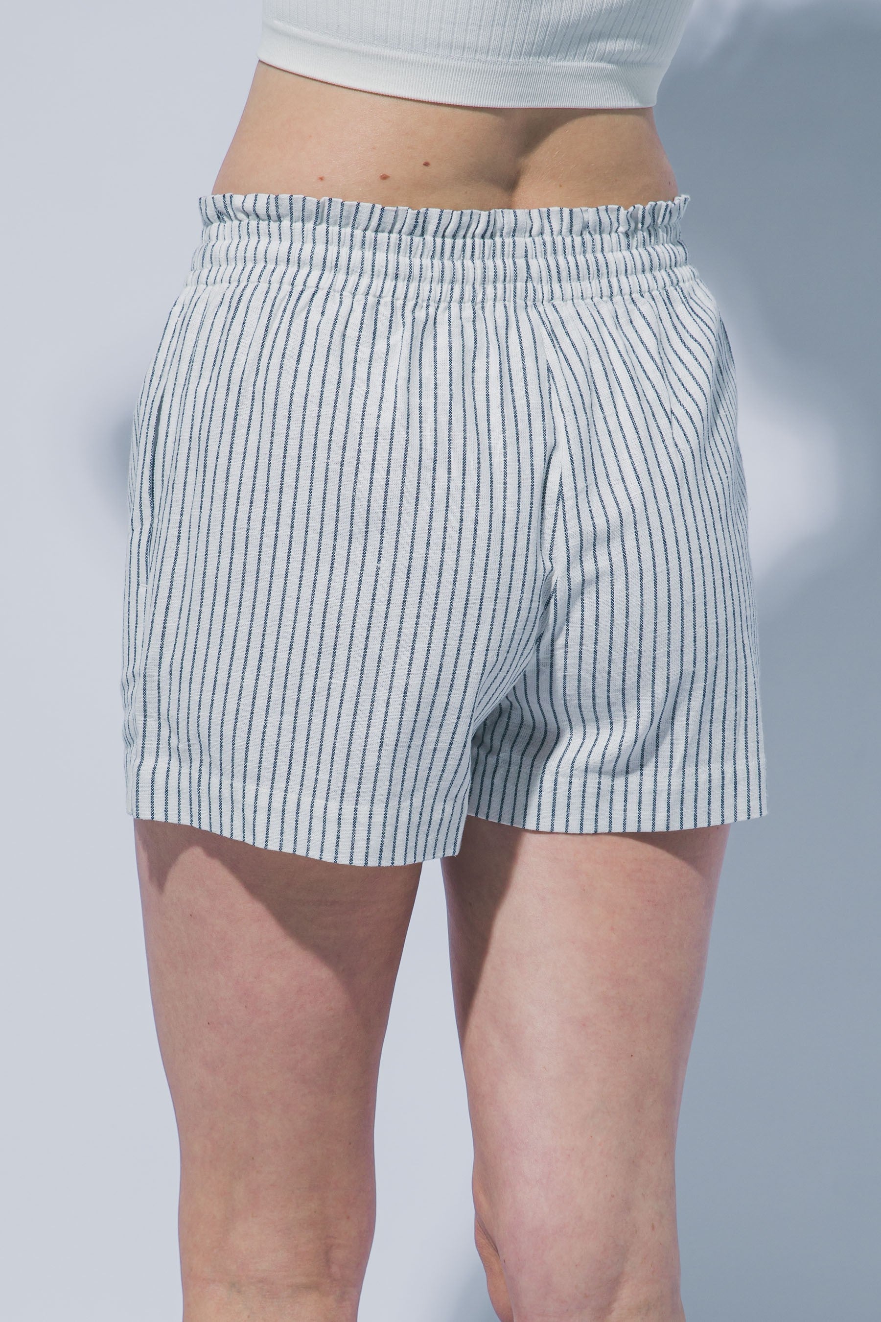 Linen Blend Striped Shorts MORE COLORS