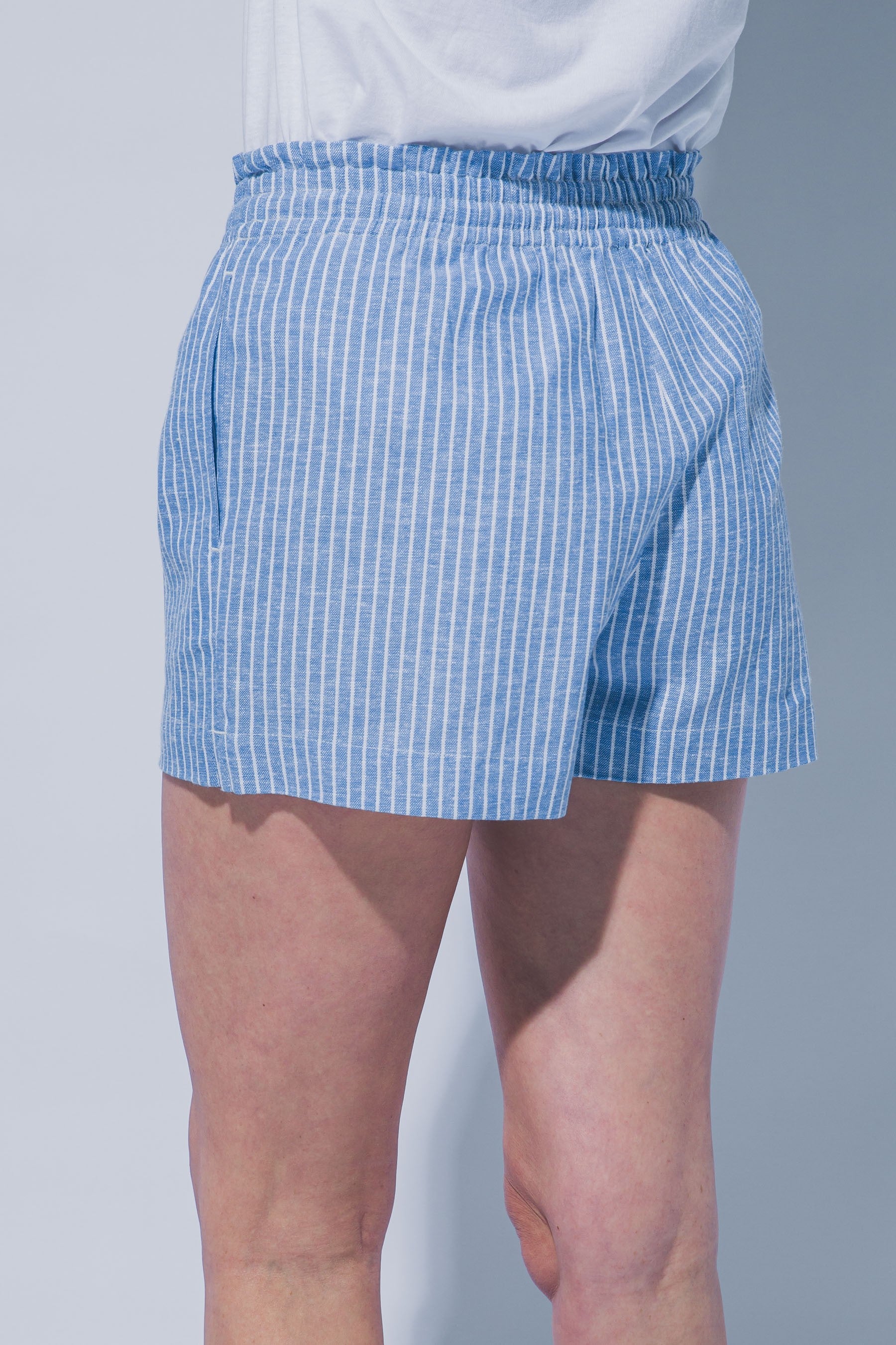 Linen Blend Striped Shorts MORE COLORS