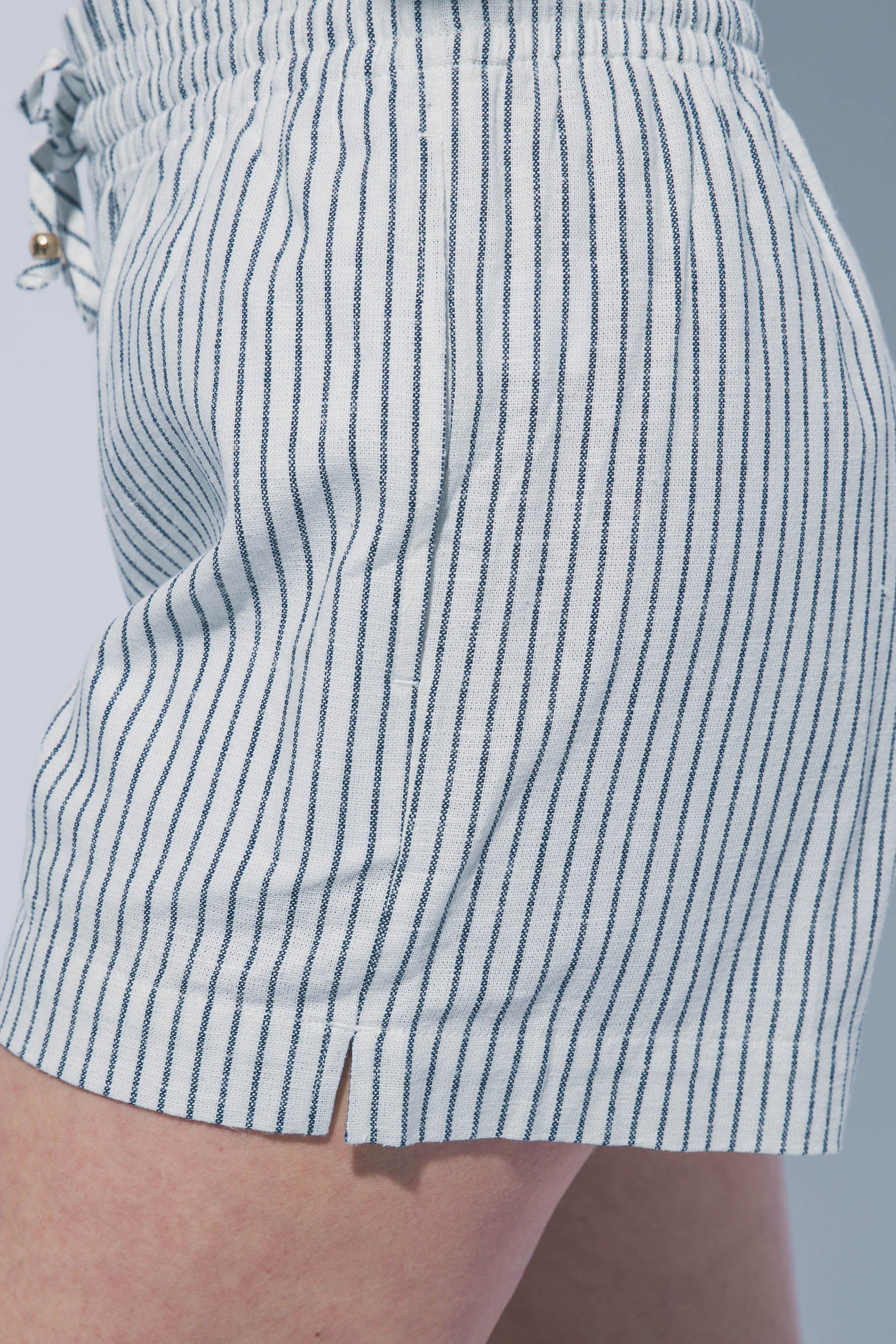 Linen Blend Striped Shorts MORE COLORS