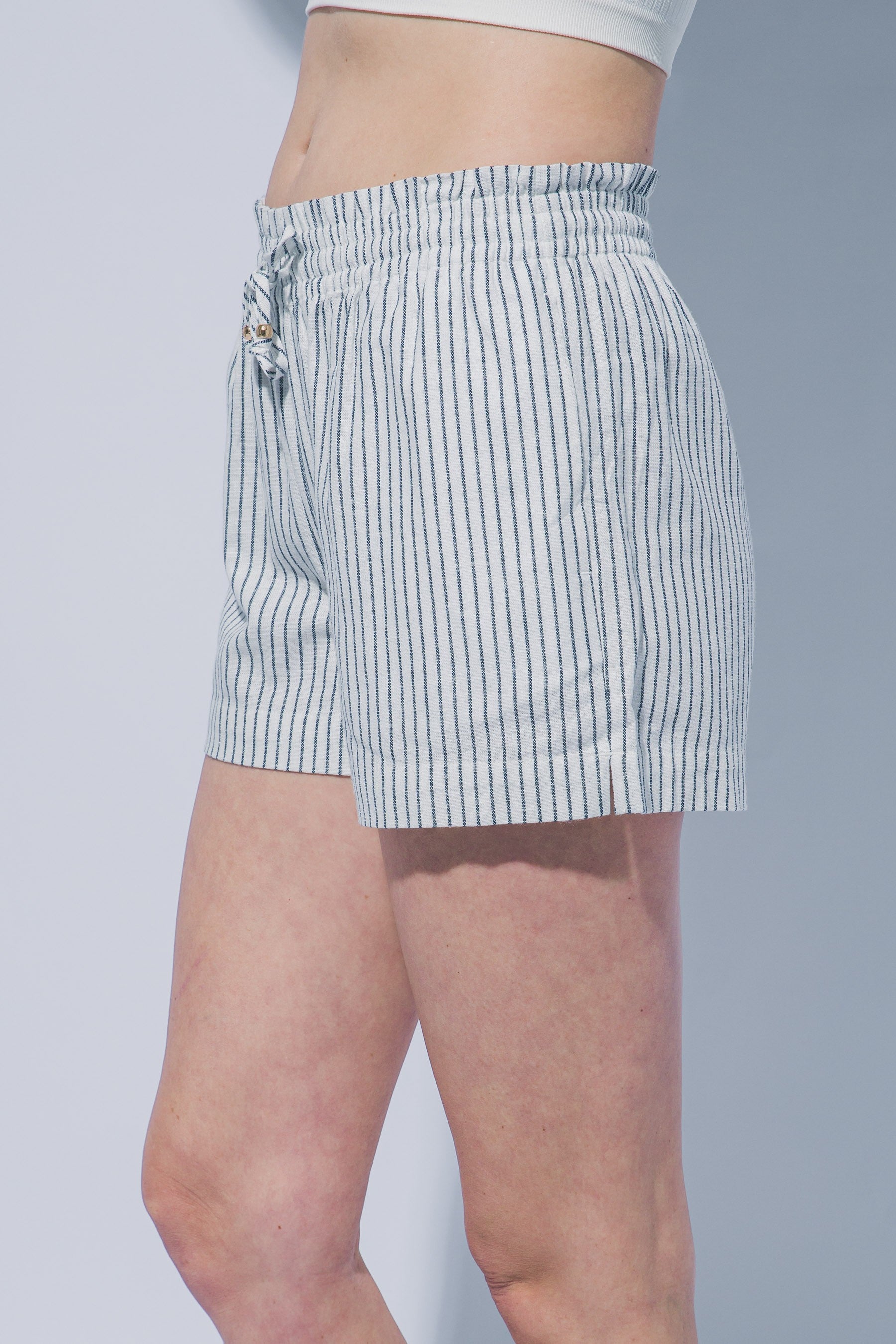 Linen Blend Striped Shorts MORE COLORS