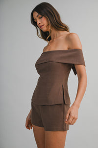 Rosie Linen Off Shoulder Set